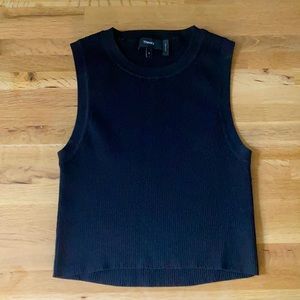 Theory Crop High Neck Tank